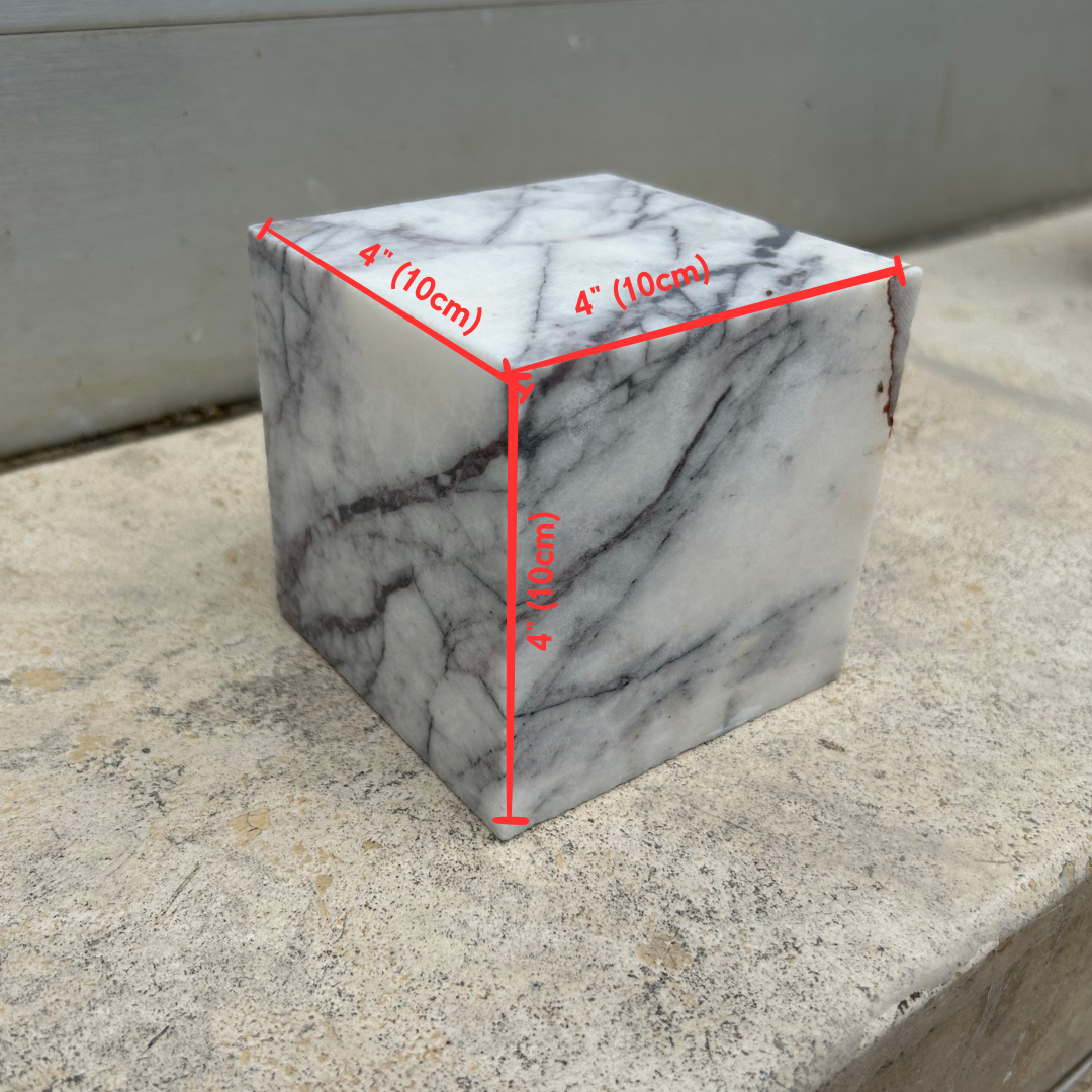 Calacatta Viola Marble Stone for Carving Sculpture, White Marble Block for Stone Carving, Stone Hardness Mohs 4 Ideal for Sculpting