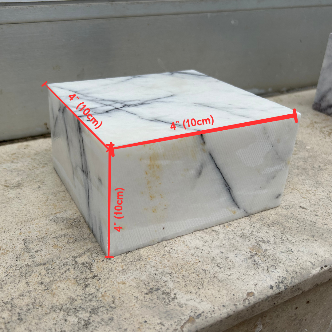 Lilac Marble Stone for Carving Sculpture, White Marble Block for Stone Carving,  Stone Hardness Mohs 3 Ideal for Beginners and Experts