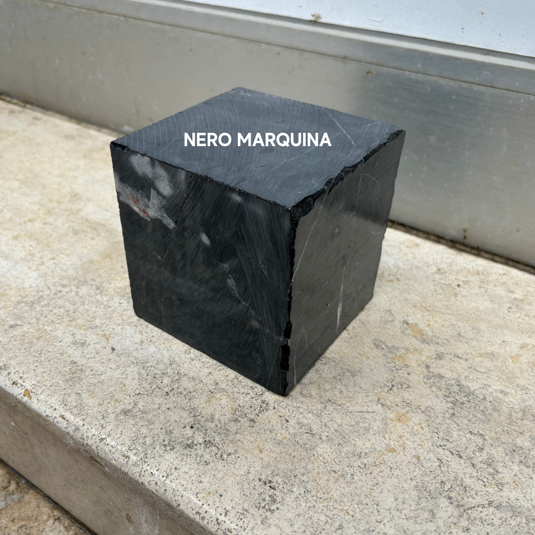 30x60x30cm Black Marble Stone for Carving Sculpture, Nero Marquina Marble Block for Stone Carving, Stone Hardness Mohs 3 Ideal for Sculpting