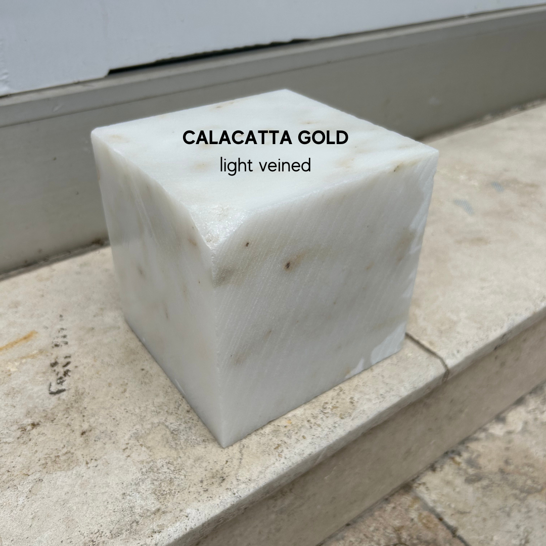 Marble Stone for Carving Sculpture, Calacatta Gold White Marble Block for Stone Carving, Ideal for Sculpting for Beginners and Experts
