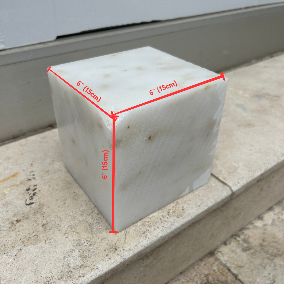 Marble Stone for Carving Sculpture, Calacatta Gold White Marble Block for Stone Carving, Ideal for Sculpting for Beginners and Experts