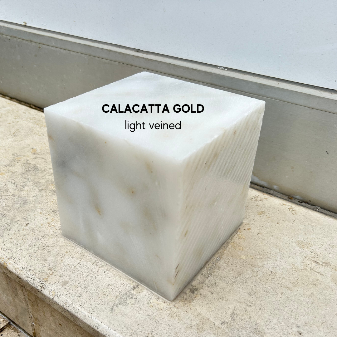 Marble Stone for Carving Sculpture, Calacatta Gold White Marble Block for Stone Carving, Ideal for Sculpting for Beginners and Experts
