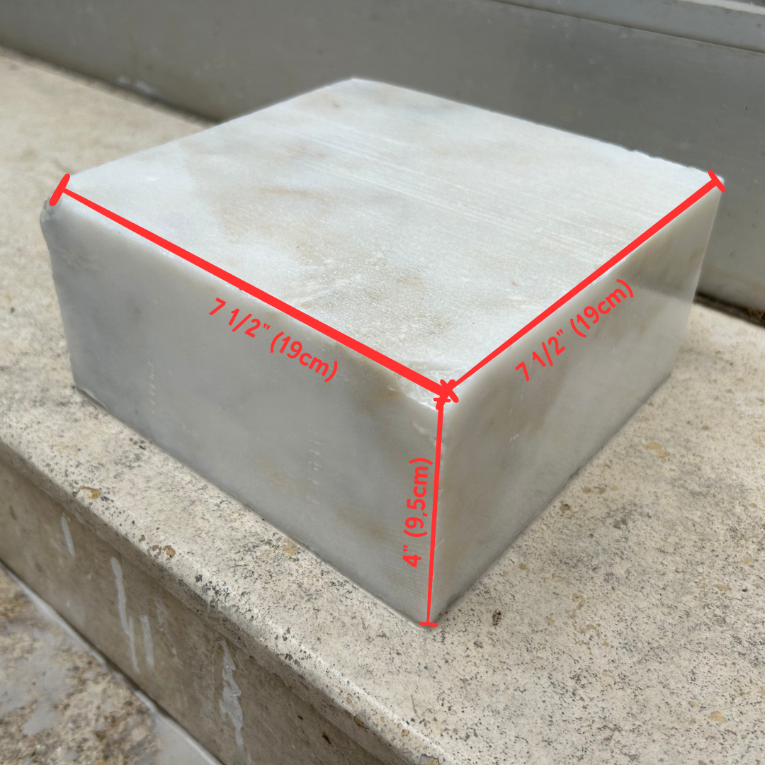 White Marble Stone for Carving Sculpture, Calacatta Gold Marble Block for Stone Carving, Ideal for Sculpting for Beginners and Experts