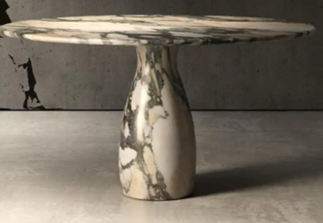 Calacatta Viola Dining Table 48 inch diameter x 30 inch height Marble Table