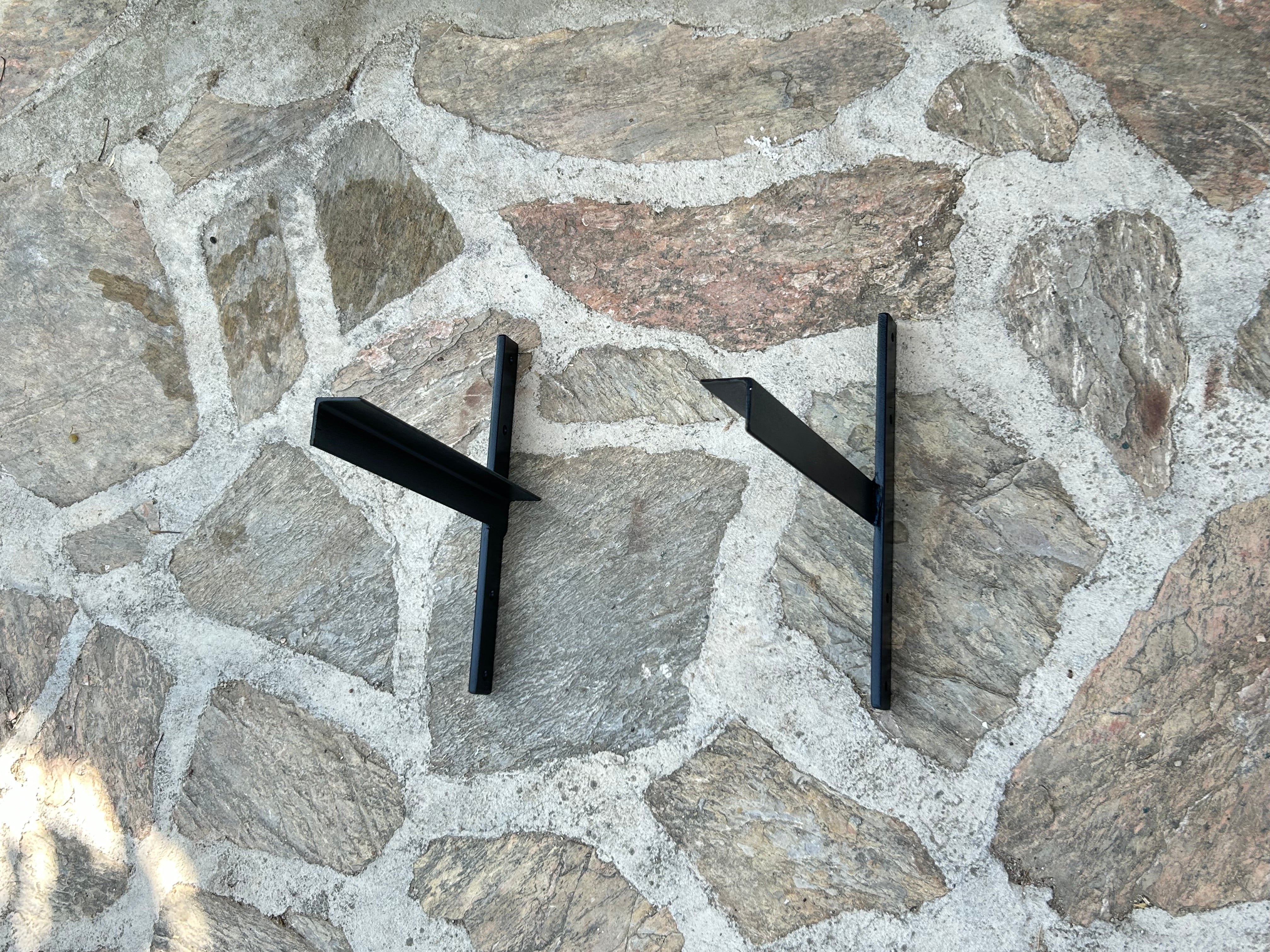 Steel Brackets for Wall Mounted Marble Sinks, Floating Vanity Brackets, Wall Mounting Bracket Support, Console Sink Wall Hanging Brackets