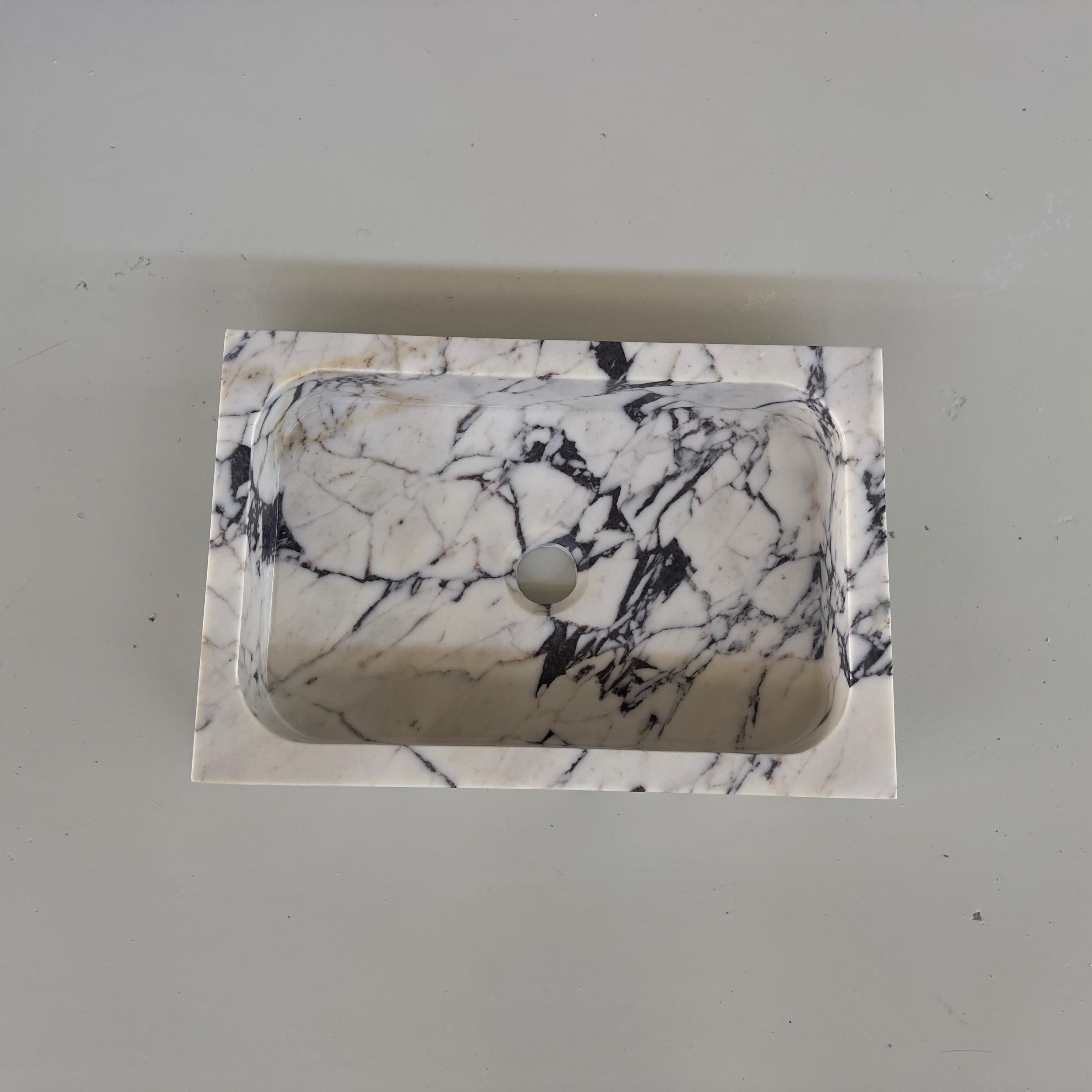 Lilac Marble Sink, Rectangular Vessel Sink, Farmhouse Sink, Marble Washbasin, Antique Marble For Bathroom Vanity Top