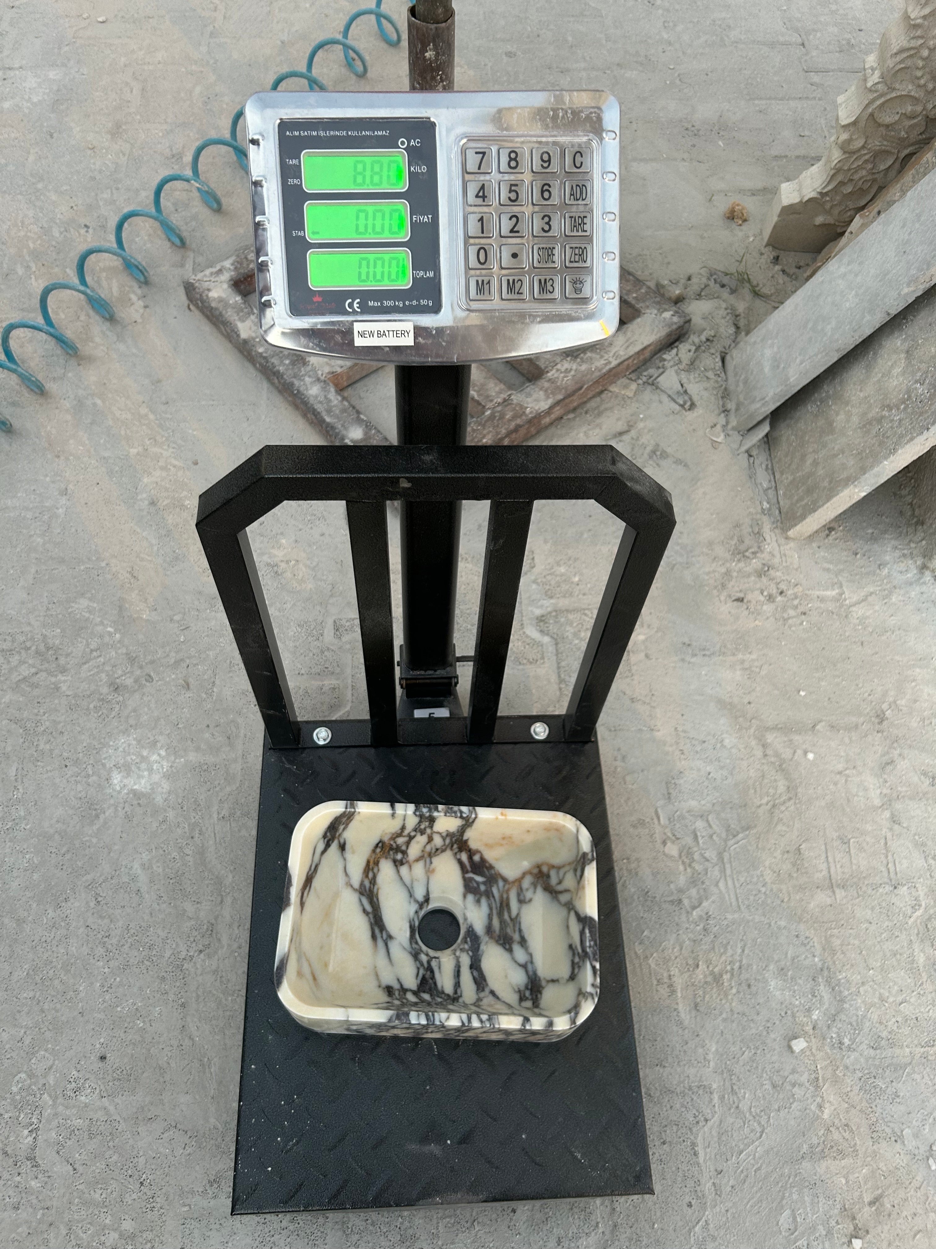 Calacatta Viola Small Marble Sink, Wall Mount Marble Washbasin, Rustic Bathroom Decor