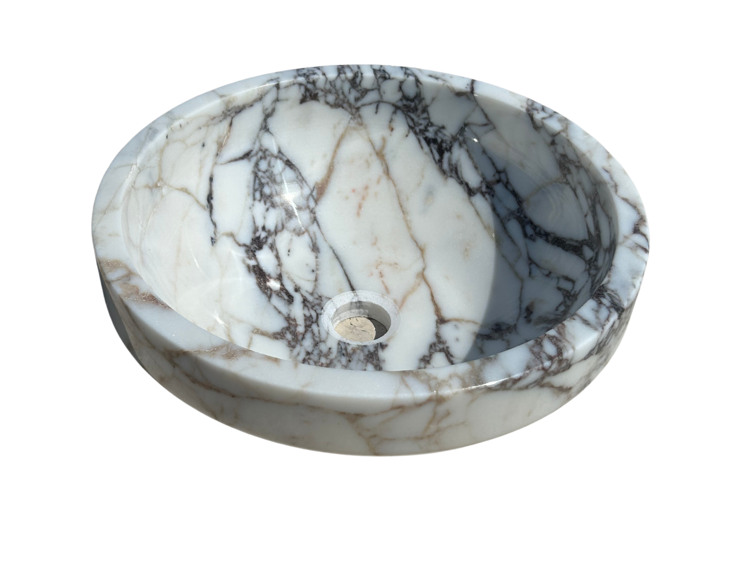 Calacatta Viola Sink, Vessel Sink, Farmhouse Sink, Marble Washbasin, Antique Marble For Bathroom Vanity Top