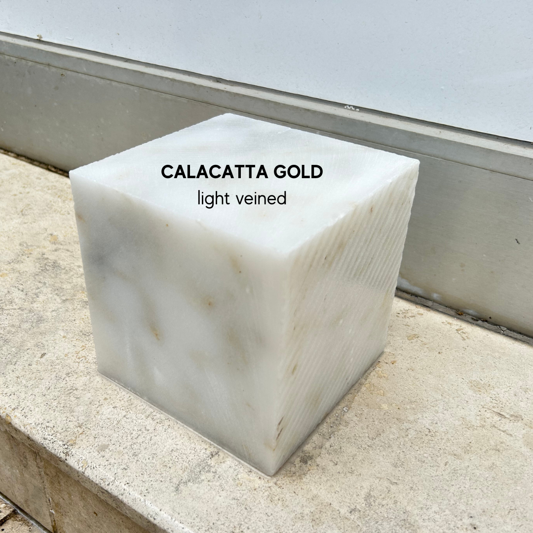 Marble Stone for Carving Sculpture, Calacatta Gold White Marble Block for Stone Carving,  Ideal for Sculpting for Beginners and Experts