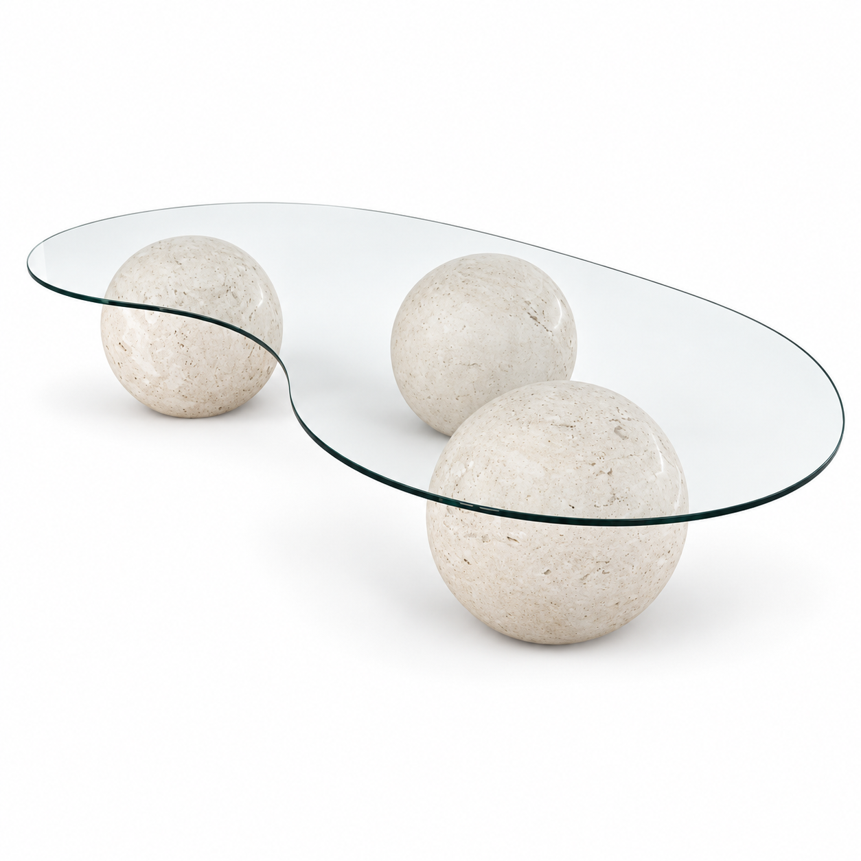 Carrara Sphere Table Base, White Stone Coffee Table Base, Modern Marble Table, Contemporary Table