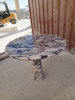 Calacatta Viola Dining Table 36 inch Conical Legged Marble Table