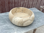 Travertine Marble Sink, Polished Marble Bathroom Vanity Top made of Premium Stone Sink for Farmhouse Powder Room