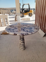 Calacatta Viola Dining Table 36 inch Conical Legged Marble Table