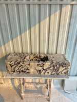 Calacatta Viola Right Corner Sink, Wall Mount Sink, Farmhouse Sink, Marble Washbasin, Antique Marble Floating Vanity For Bathroom