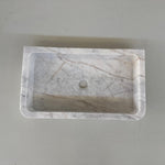 Relief Front Calacatta Sink, Vessel Sink, Farmhouse Sink, Marble Washbasin, Marble Sink For Bathroom Vanity Top