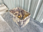 Calacatta Viola Wall Mount Sink, Hand Carved Marble Washbasin, Antique Marble Floating Vanity For Bathroom