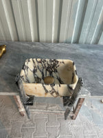 Calacatta Viola Small Marble Sink, Wall Mount Marble Washbasin, Rustic Bathroom Decor