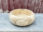 Travertine Marble Sink, Polished Marble Bathroom Vanity Top made of Premium Stone Sink for Farmhouse Powder Room