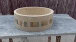 Travertine Round Sink, Mosaic Embed Vessel Sink, Farmhouse Sink, Marble Washbasin, Bathroom Vanity Top