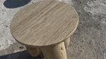 Tripod Legged Travertine Side Table, Marble Coffee Table, Stone Cocktail Table, Garden Small Table, Modern Home Decor