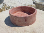 Red Travertine Round Sink, Vessel Marble Sink on top of Bathroom Vanity Sink Rustic Design for Farmhouse Powder Room