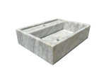 Carrara Wall Mount Sink, White Marble Sink, Marble Washbasin, Floating Vanity For Bathroom