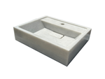 Carrara Wall Mount Sink, White Marble Washbasin, Marble Floating Vanity For Bathroom