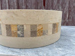 Travertine Round Sink, Mosaic Embed Vessel Sink, Farmhouse Sink, Marble Washbasin, Bathroom Vanity Top