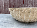 Rough Travertine Sink, Round Vessel Sink Bowl, Farmhouse Sink, Marble Washbasin,  Bathroom Vanity Top