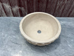 Chiseled Travertine Sink, Vessel Sink Bowl, Farmhouse Sink, Marble Washbasin, Bathroom Vanity Top