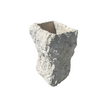 Travertine Sculpture Pedestal Sink Rustic Design, Free Standing Statue Sink for Farmhouse Bathroom